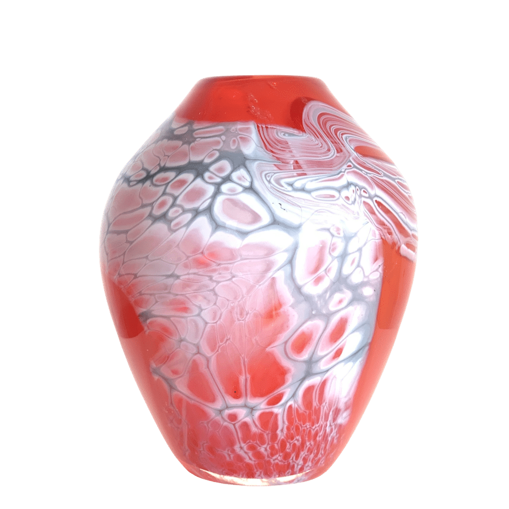 Lava Vase in Poppy Red
